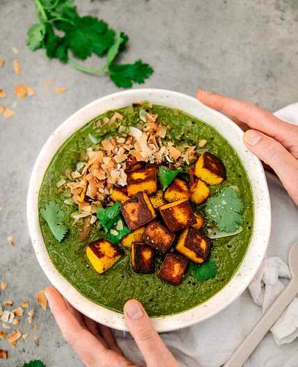 Zesty Silverbeet Curry With Golden Paneer