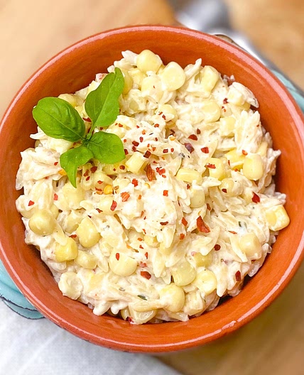 Cheesy Corn Orzo Pasta