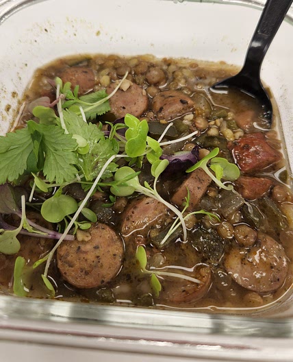 Slow Cooker Lentil Sausage Soup