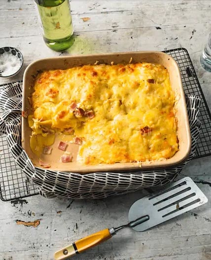 Kartoffelauflauf mit Schinken