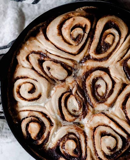 Sourdough Cinnamon Rolls With Cream Cheese Topping