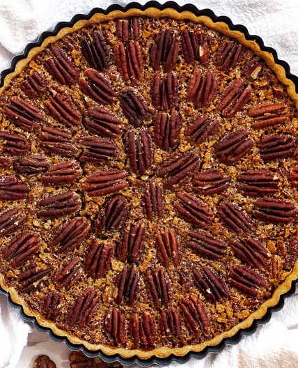 Pecan Pie Tart - Easy Classic Recipe with Dark Rum