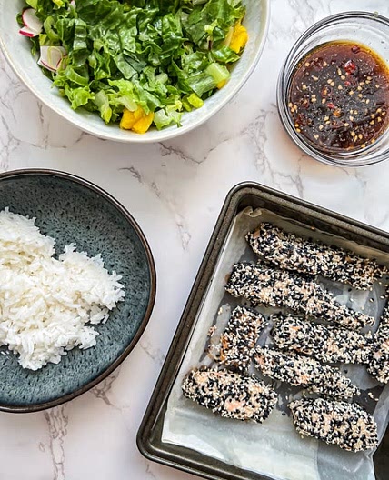 Ginger Sesame Crusted Salmon