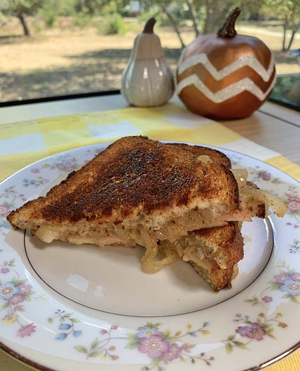 French Onion & Apple Grilled Cheese