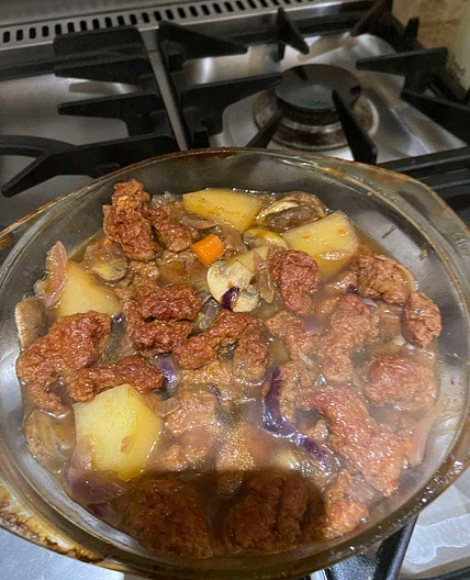 Beef seitan stew