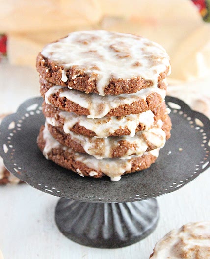 Iced Molasses Cookies