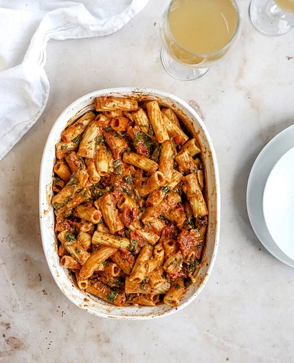Vegan Sun-Dried Tomato Pasta Bake