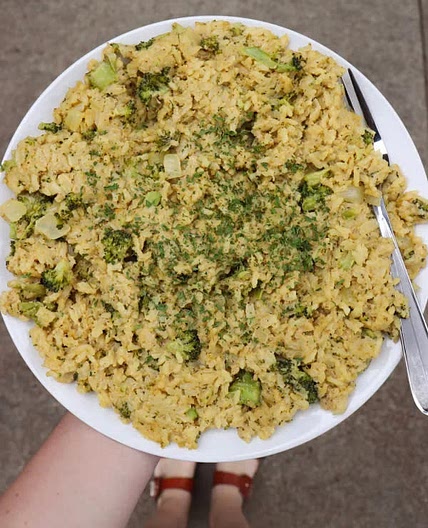 Vegan Broccoli Cheddar Rice