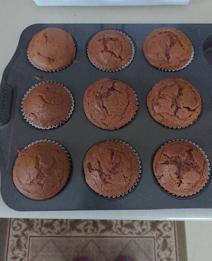 Muffins au cacao et aux brisures de chocolat