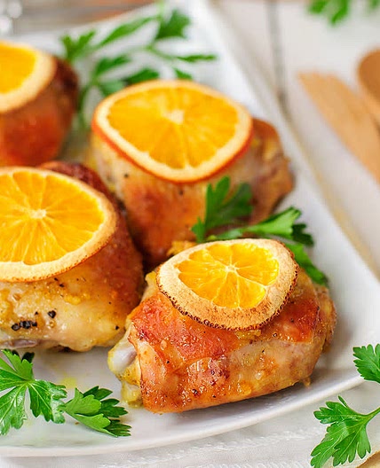 POULET MARCO POLO DE CATHERINE  A L ' ORANGE ET AUX EPICES  DES MILLE ET UNE NUITS