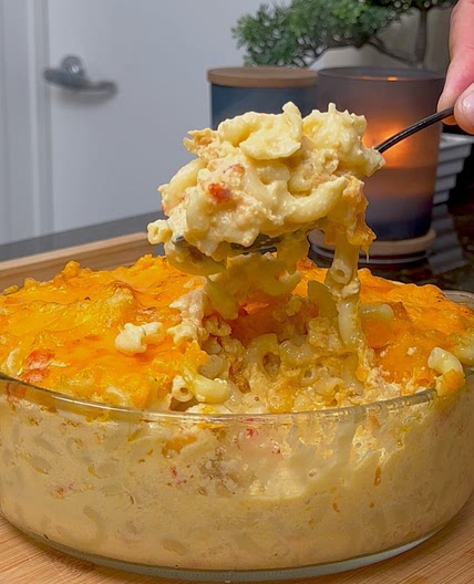 Air Fryer Crawfish Mac & Cheese