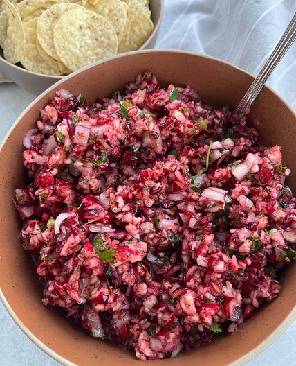 The Best Cranberry Salsa