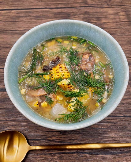 Leek Potato and Corn Soup