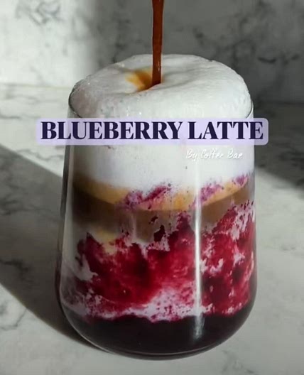 Blueberry latte