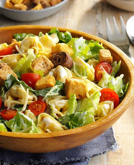 Caesar-Style Tortellini with Pork