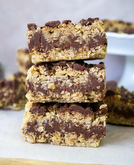 5 Ingredient No Bake Chocolate Oatmeal Bars