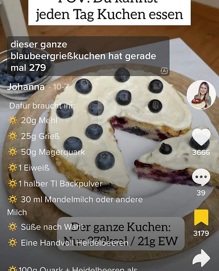 Balaubeergries Kuchen 