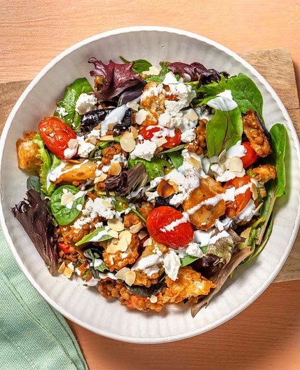 Warm Roasted Tomato and Lentil Salad