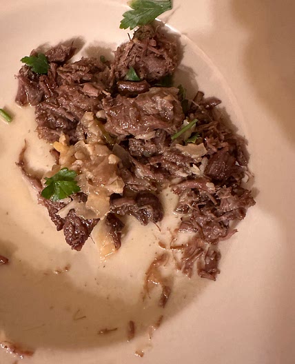 Tender shredded beef