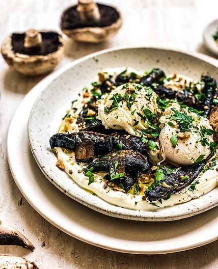 Sauteed Mushroom & Labneh Brunch Plate
