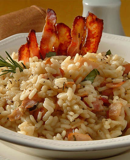 Risotto prosciutto y tocino