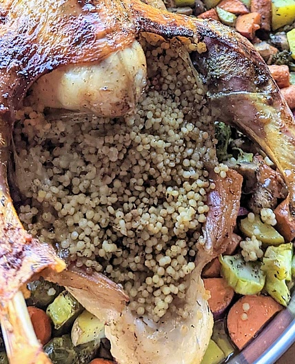 Buttery Herb Pearl Couscous Stuffing