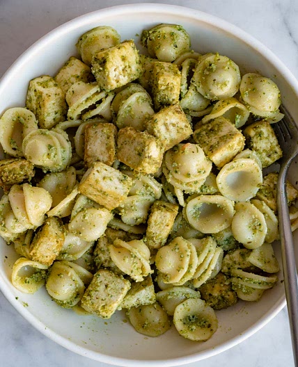 Pesto Pasta with Tofu