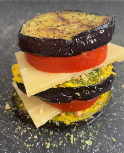 Auberginen Parmesan Sandwich