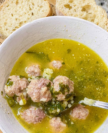 Nanna’s Italian wedding soup 