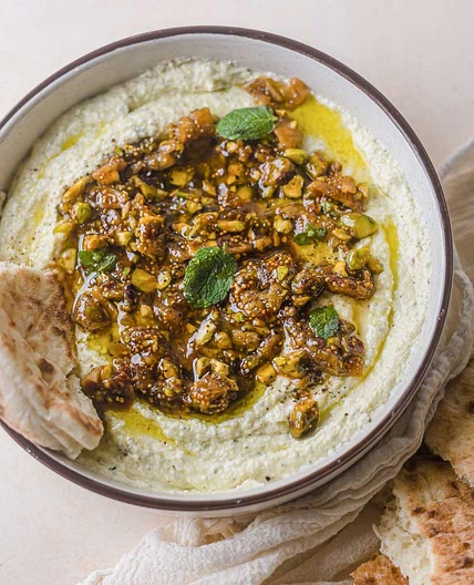 Whipped Feta with Figs, Pistachio, and Honey