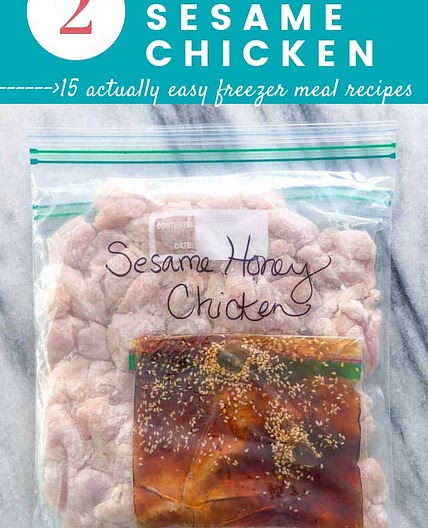 SESAME HONEY CHICKEN LETTUCE CUPS Freezer meal