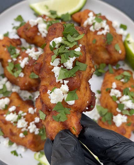 Mexican Street Corn Fritter Wings