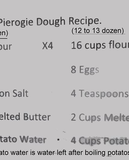 Church Pierogi Dough & Cheese Filling Recipe