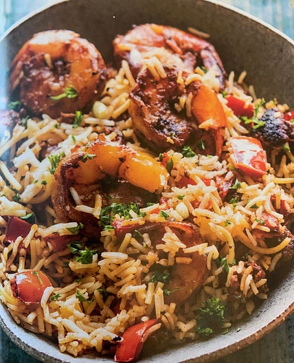 One-Pot Spanish Chorizo, Shrimp, and Rice Pilaf (HBH)