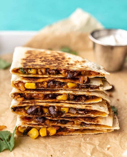 Andy’s black bean quesadilla 
