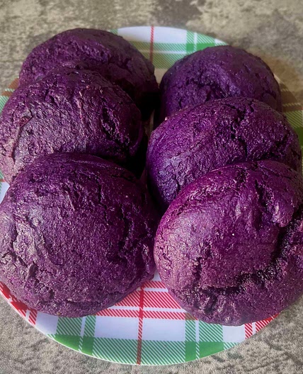 Macapuno Stuffed Ube Cookies 
