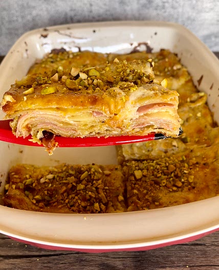 Mortadella and Pistachio Lasagna 