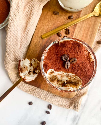 Skinny tiramisu for one