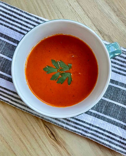 Roasted red pepper soup 
