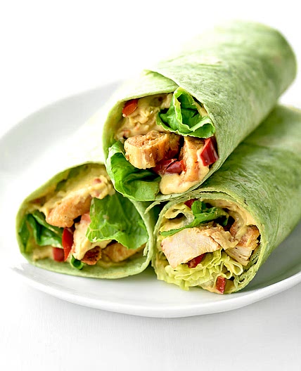 Honey Spinach Chicken Wrap