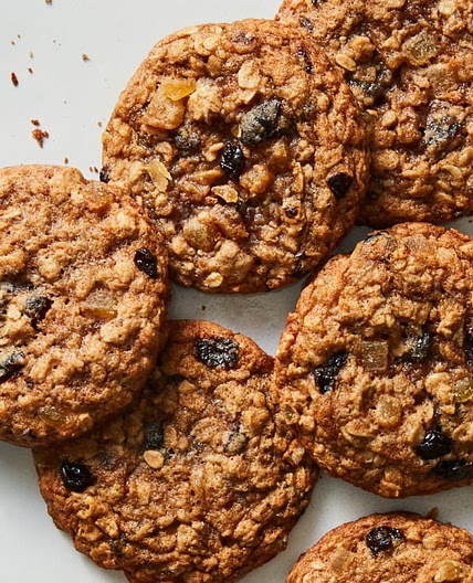 Oatmeal Cookies with Cherries and Ginger