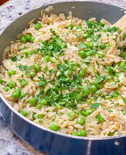 Parmesan pea pasta 