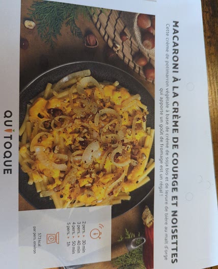 Macaroni a la crème de courge