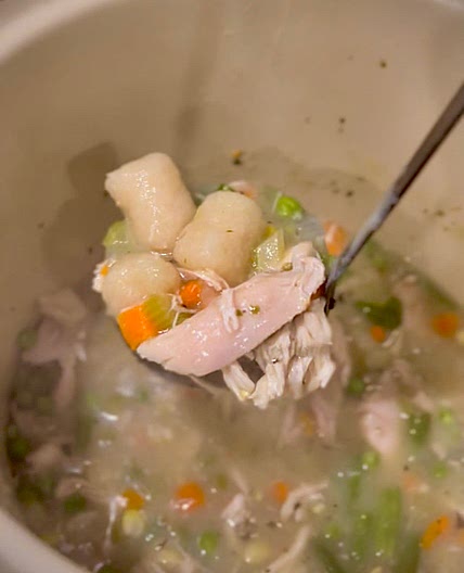 Quick GF “dumpling” soup 