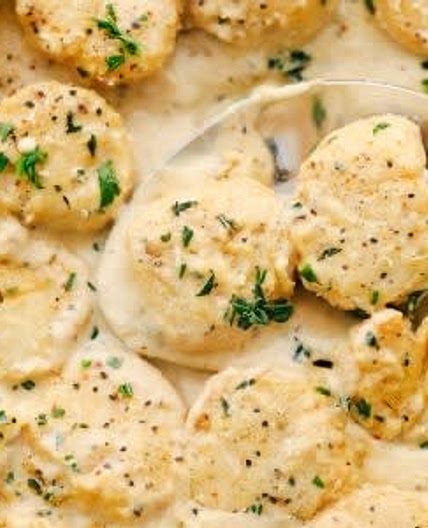 Creamy Lemon Parmesan Scallops