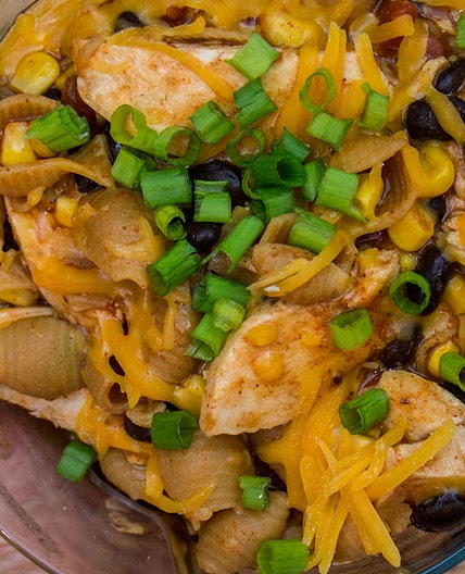 Cheesy Enchilada Protein Pasta