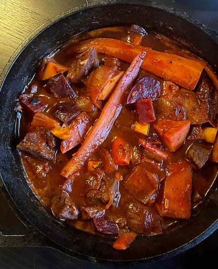 Root Vegetable and Medjool Date Stew 