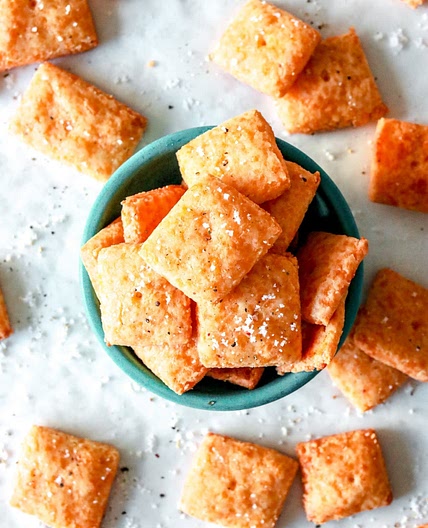 Cheesy Almond Flour Crackers