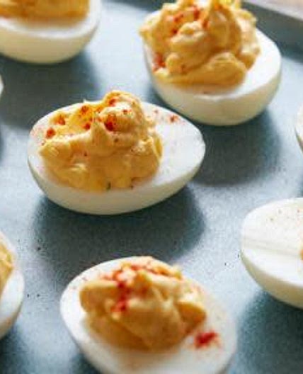 DIjon Relish Deviled Eggs