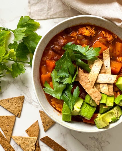 Sweet Potato & Ground Turkey Chili